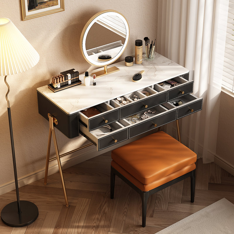 Coiffeuse, Pierre, Black; White
