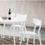 Table de salle à manger contemporaine en bois blanc de forme ronde, l 42,47 po x P 29,93 po