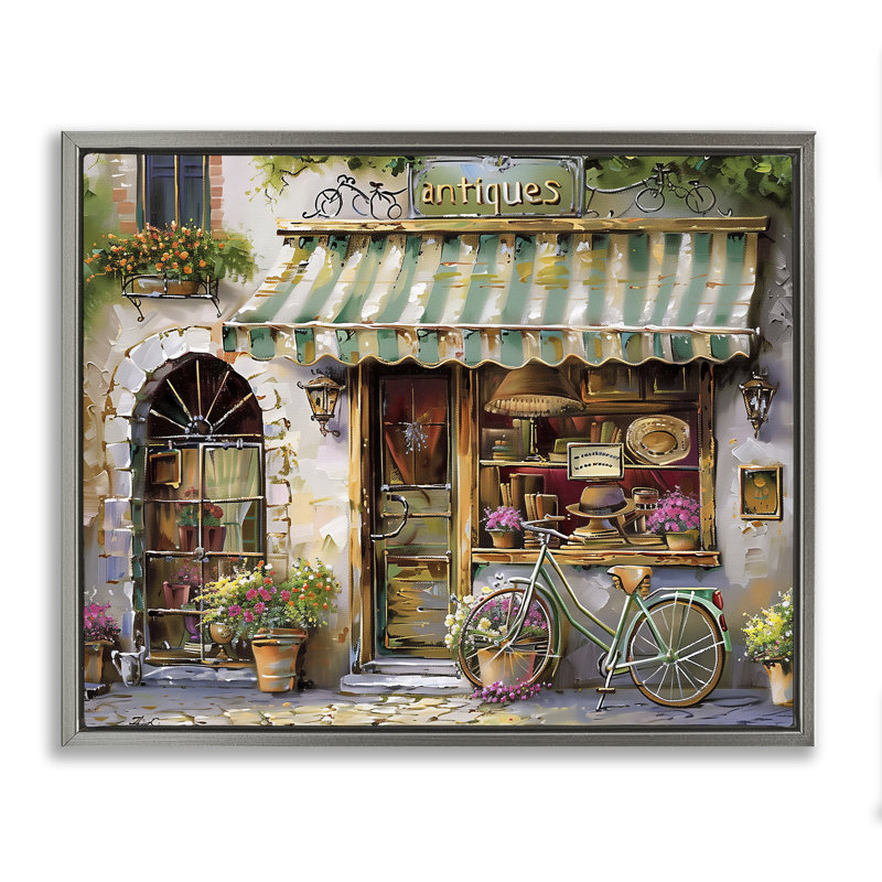 Cadre flottant charmant et antique, design par Arlington Prints, H 17 po x l 21 po, Cadre flottant gris lustré