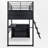 Metal Loft Bed With Built-In Desk-1303447959