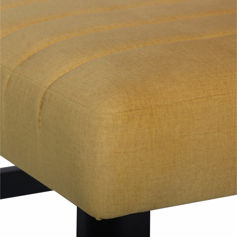 Ensemble de salle à manger rond 5 pièces, table à manger sur pied central avec 4 chaises, jaune, Jaune