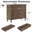 Grande commode antique à 4 tiroirs avec pieds en bois massif, rangement coulissant en douceur et ensemble anti-basculement de sécurité pour la chambre à coucher ou la chambre de bébé.-1576815574