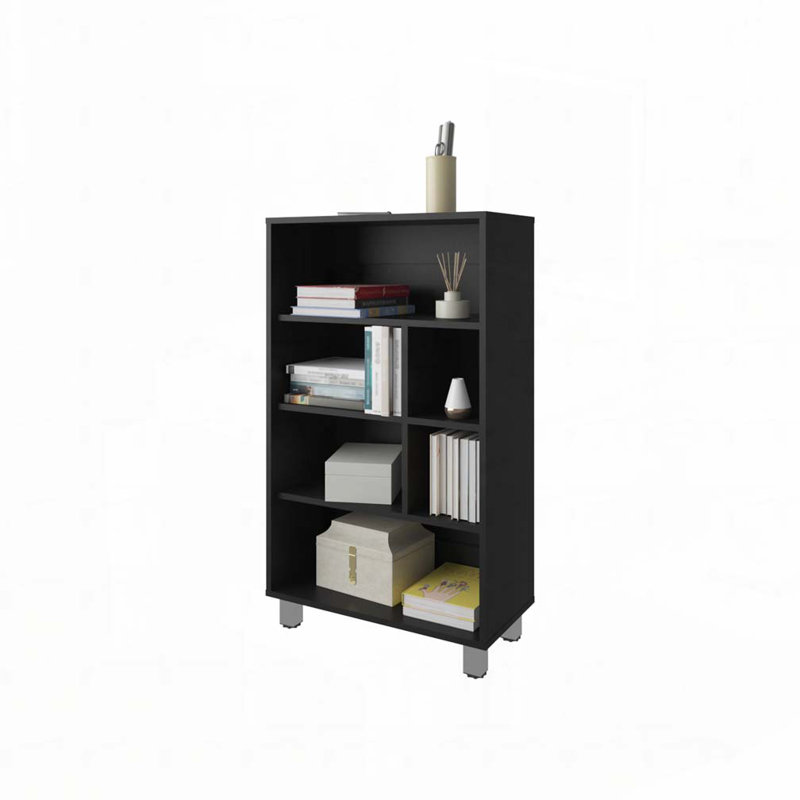 Bibliothèque avec 6 tablettes, Noir