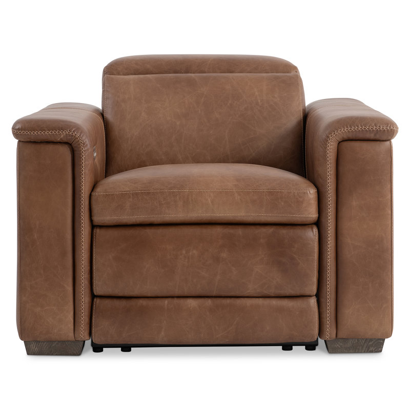 Lioni Leather Club Chair, Brown