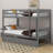  Kamorian Twin Over Twin Rubber Wood Bunk Bed With Trundle, Convertible Into 2 Beds-665650210