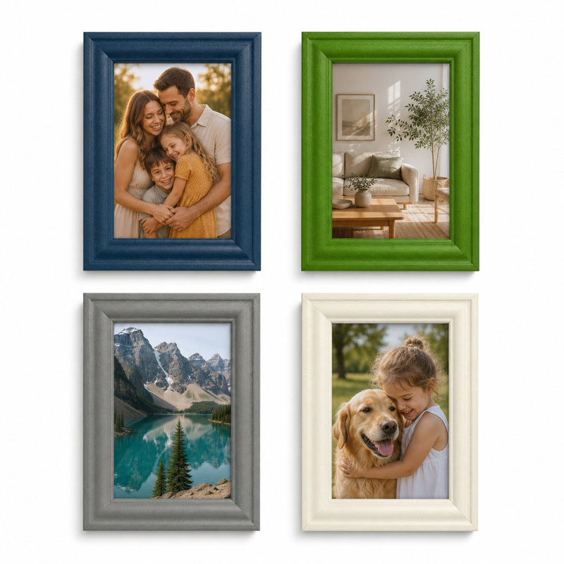 Gallery Picture Frame Set for Wall or Tabletop Display, Real Glass, 5" x 7"