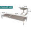 Table basse d'extérieur entièrement en aluminium