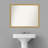 Grace Brushed Gold Narrow Bathroom Vanity Non-Beveled Wall Mirror-212889926