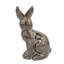 Figurine de lapin assis en terre cuite bronze