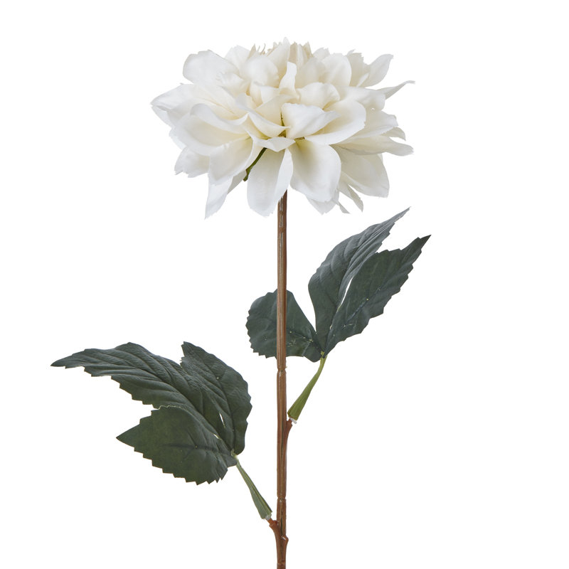 Dahlia Arrangement, 83cm H x 8cm W x 8cm D, White