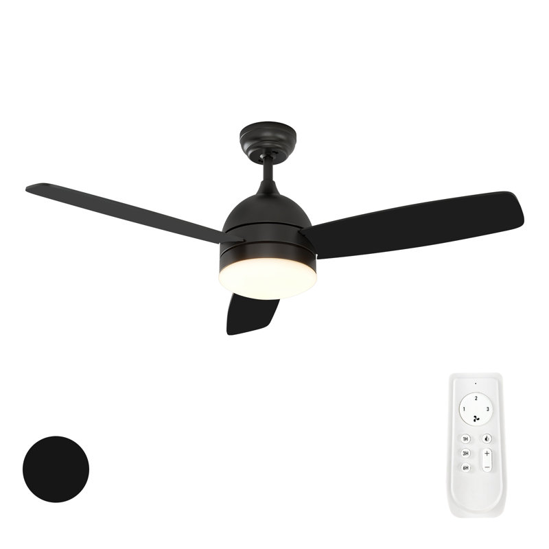 48" 3-Blades Modern Ceiling Fan with Light