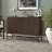 48" Fluted Sideboard with Adjustable Shelves & Cable Management — Alder Brown Scandinavian Storage Cabinet for Dining Room or Living Room | Dodson-1396032279