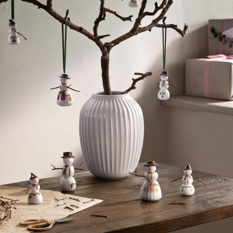 Hammershoi Christmas Snowboy H 3.5" White W. Deco