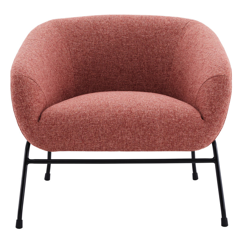 Fauteuil demi-tonneau Avram, Nathan Tweed corail
