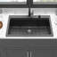 Évier de cuisine en quartz - Évier de cuisine en granite noir encastrable 33 po x 22 po x 9,65 po