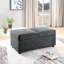 Chaise convertible de 20,68 po de largeur avec siège et rangement, coussin texturé, base en bois