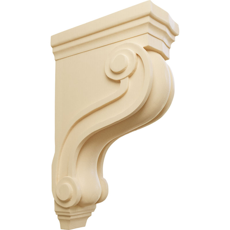 Corbeille à volutes traditionnelle Boston l 3 7/8 po x P 8 po x H 13 po (paquet de 6), Brun pâle