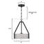Luminaire suspendu tambour 1 lumière Fitzsimons