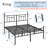 Metal Platform Bed Frame with 40" Headboard and Footboard, Steel Bed Frame, No Box Spring Needed, Easy Assembl-1631339717-1676807767