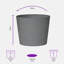 Robin Round Bucket Planter, Contemporary Concrete Effect, Round Indoor and Outdoor Plant Pot with Drainage Hole-1586262050-1586262076