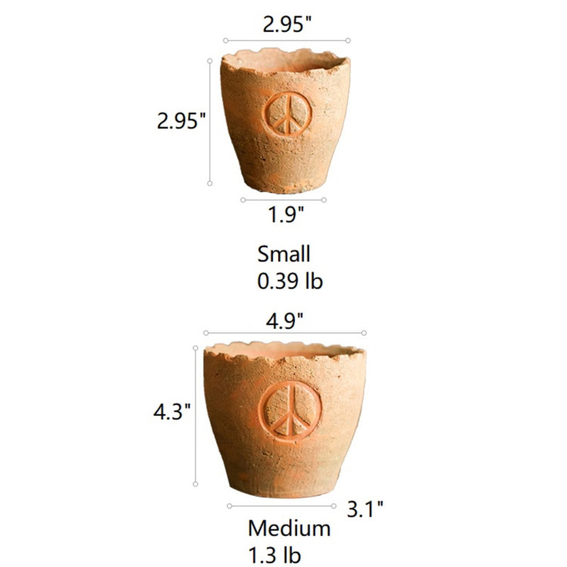 Batum Handmade Pot Planter, 2.95" H x 2.95" W x 2" D