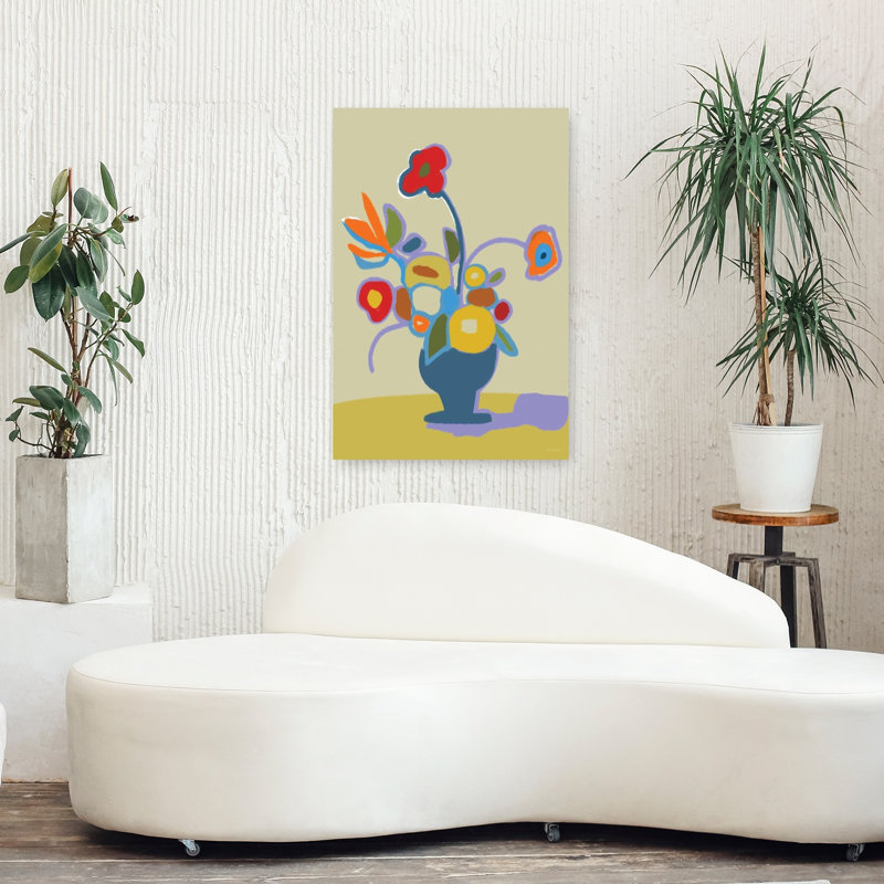 Cheers, art floral abstrait contemporain, H 36 po x l 24 po