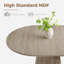 Table de salle à manger ronde extensible de 119 à 160 cm pour 4 à 8 personnes, plateau épais et pied central au design minimaliste moderne, idéale pour les petits espaces - Gris-1526456264