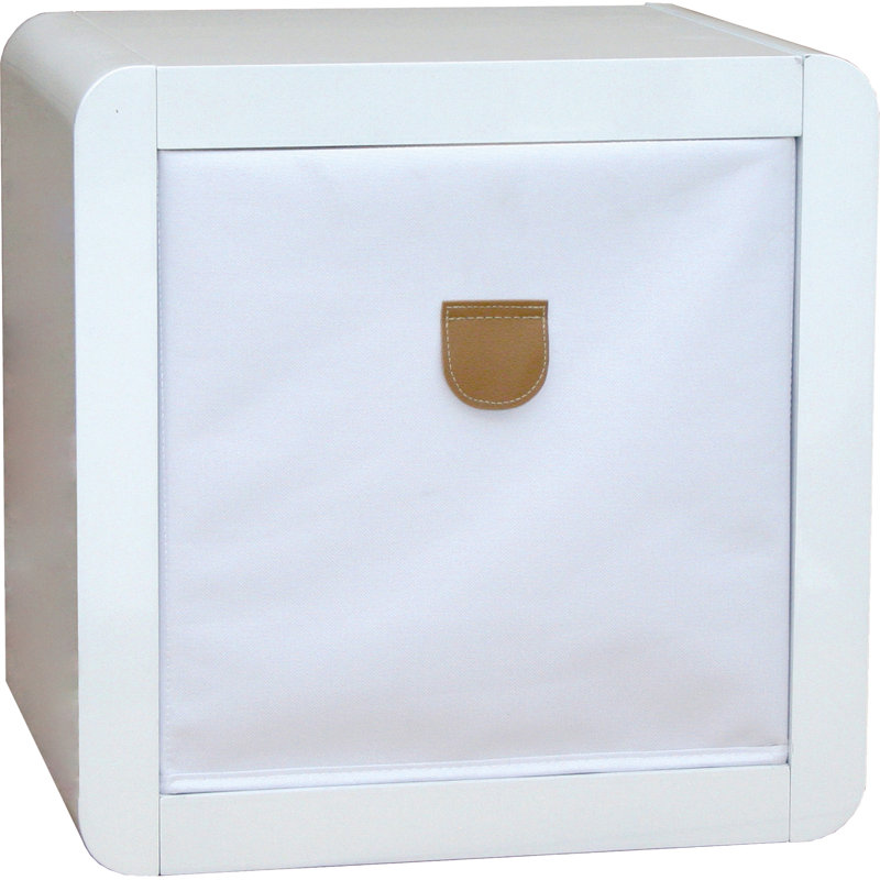 Lucian Pedestal End Table, White