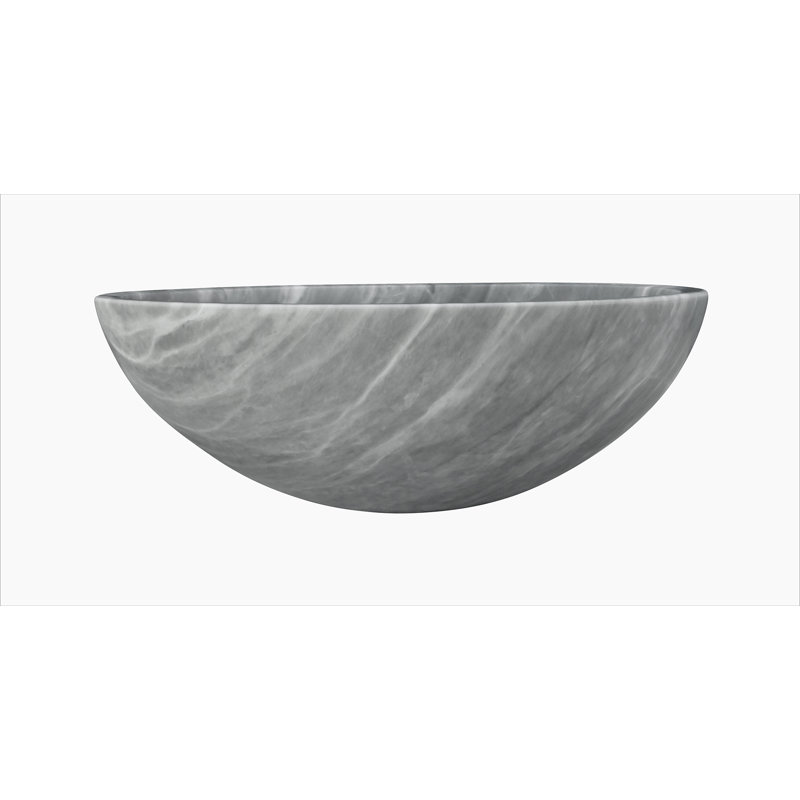 Bathroom Vessel Sink, Round Sink For Home, Gray