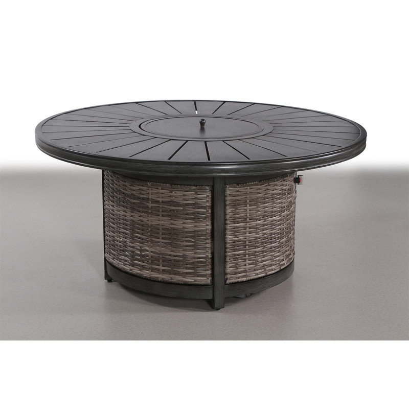 Table de foyer d'extérieur au propane 25 H x 52 W, Brun