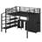 Alainah Full Metal Loft Bed With table set and wardrobe