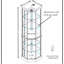 Vitrine d'angle vitrée lumineuse avec tablettes réglables-1673332355