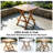 2-Person Teak Outdoor Seating Group, Patio Set of 3 (2 Chairs + 1 Side Table)-536634484