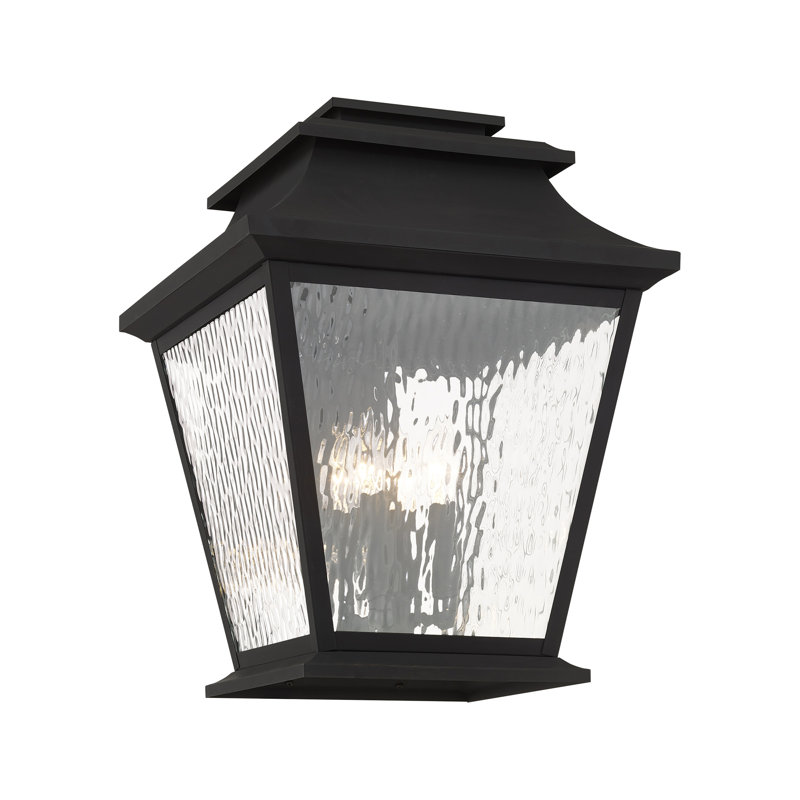 Amylee Solid Brass Wall Light, Black