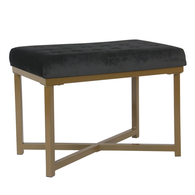 Bridgegate Polyester Blend Upholstered Bench, Black