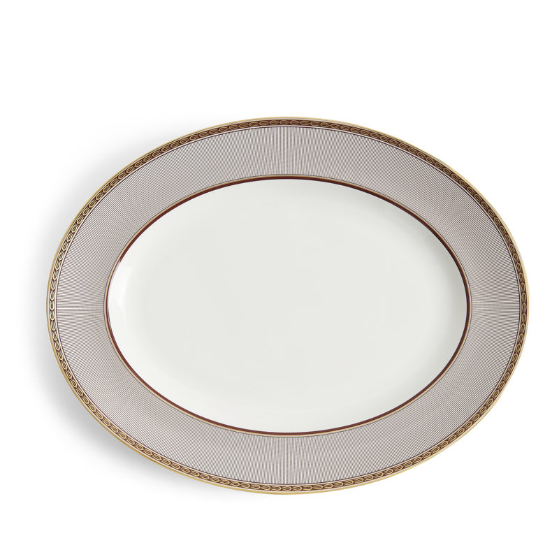 Splendour Red Oval Platter 14in