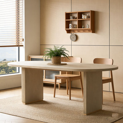 Oval Dining Table Double Pedestal