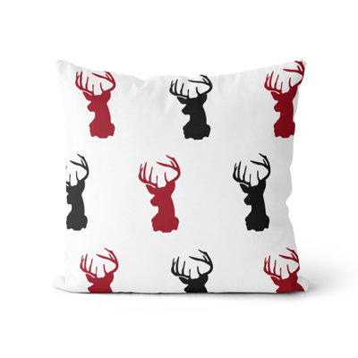 Coussins de cerf rouge en noir