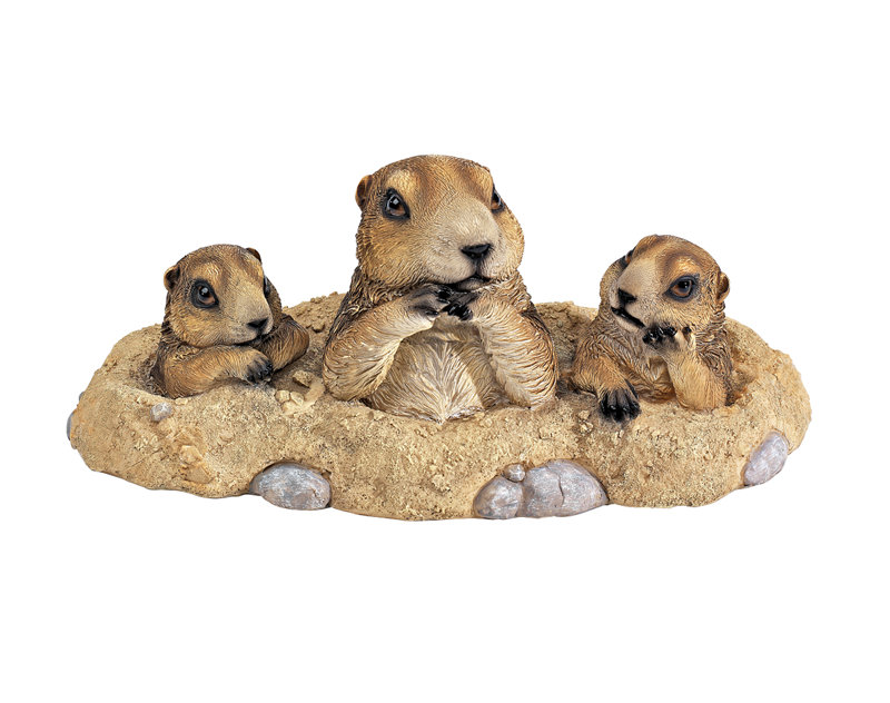 Burrowing Buddies Garden Gophers Statue