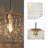 1-Light Single Square Kitchen Island Pendant with Hammered Glass(1-Set)