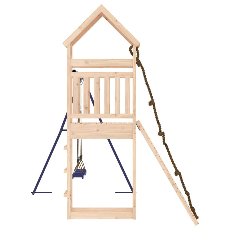 Guay Freeport Park Pine Swing Set with Swing(s) , Slide(s), Natural Pine