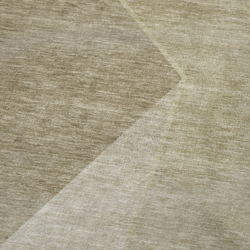 Jeté Art déco en sherpa Addison, Beige / abstrait 1