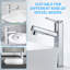 Robinet de salle de bain moderne à un trou avec 3 modes de jet et bec de fontaine (chrome)-126193876