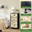 Commode à 4 tiroirs pour chambre à coucher colorée Scène de ferme animaux de grange Petite commode à vêtements pour commode avec commode