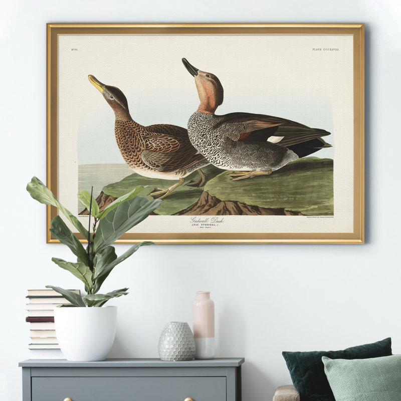 Galdwell Duck - reproduction de cadre photo sur toile, Doré, H 18,5 po x l 24,5 po x P 1,5 po