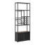 Armoire-bar industrielle avec porte-bouteilles en bois