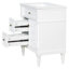 Meuble-lavabo blanc de 30 po en bois d'hévéa massif, lavabo en céramique, tiroir rabattable, tablette réglable et rangement pour porte