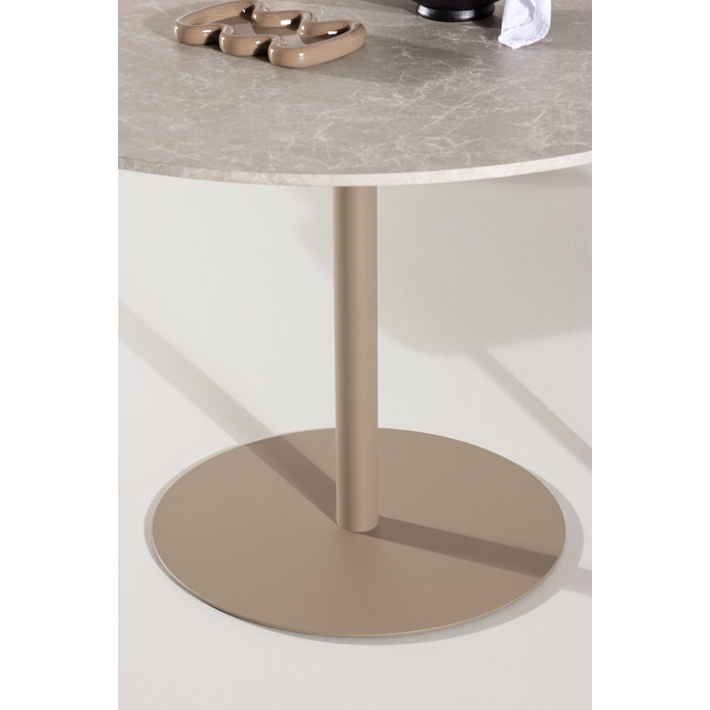 Dairus Round Metal Base Dining Table