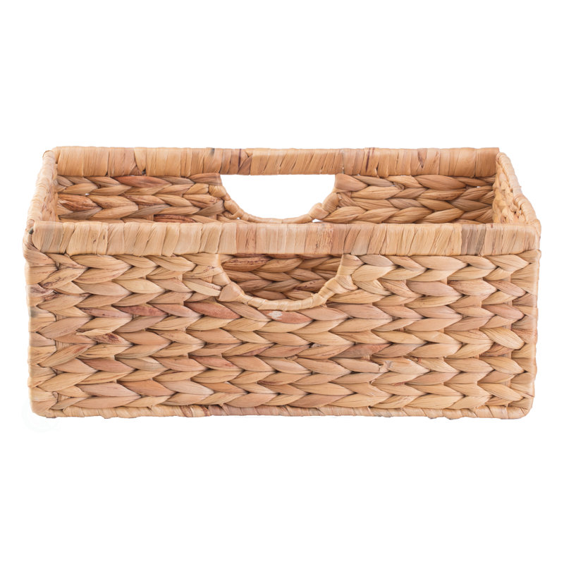 Foldable Natural Water Hyacinth Storage Bin Set