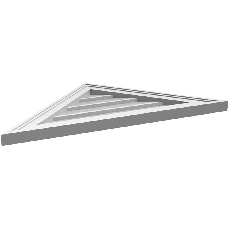Ventilateur à pignon en uréthane non fonctionnel à fixation triangulaire brun clair 12/12, H 16 po x l 32 po x P 1,5 po